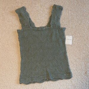 NWT Free People Intimately Love Letter Cami in Forest Run M/L